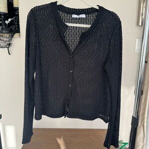 Mango Black Women's Cardigan Sweater